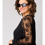 Barbara - Vestido elegante e sensual de renda preta