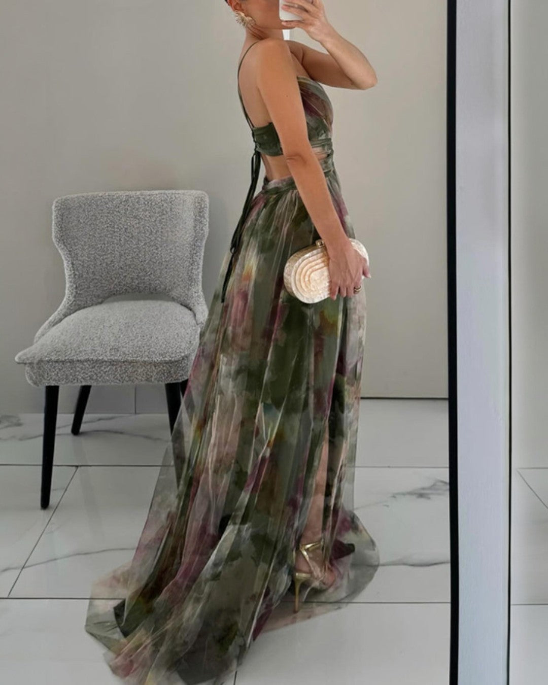 Giselle | Maxi Vestido Urokliwy com Padrão Floral