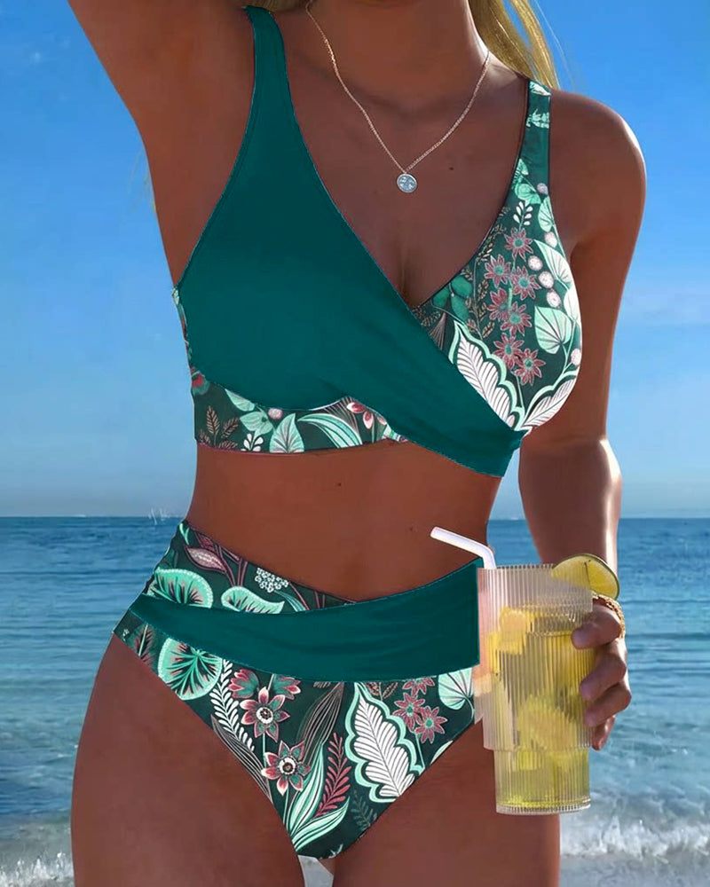 ESTER™ | Bikini Contraste Cor Moda Floral