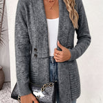 Elegante Cardigan para Mulheres - Frente Aberta & Cintura Ajustada