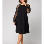 Barbara - Vestido elegante e sensual de renda preta