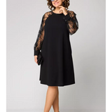 Barbara - Vestido elegante e sensual de renda preta