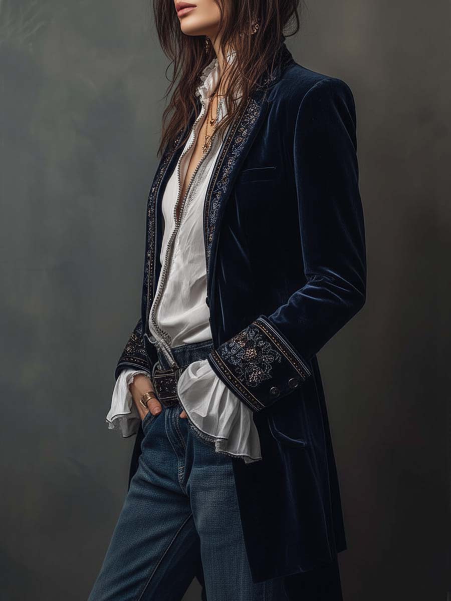 Gabrielle | Casaco Longo Bordado