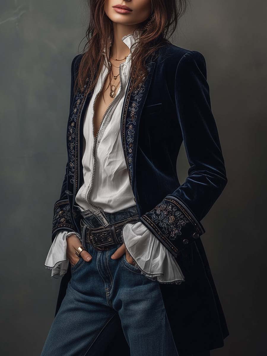 Gabrielle | Casaco Longo Bordado