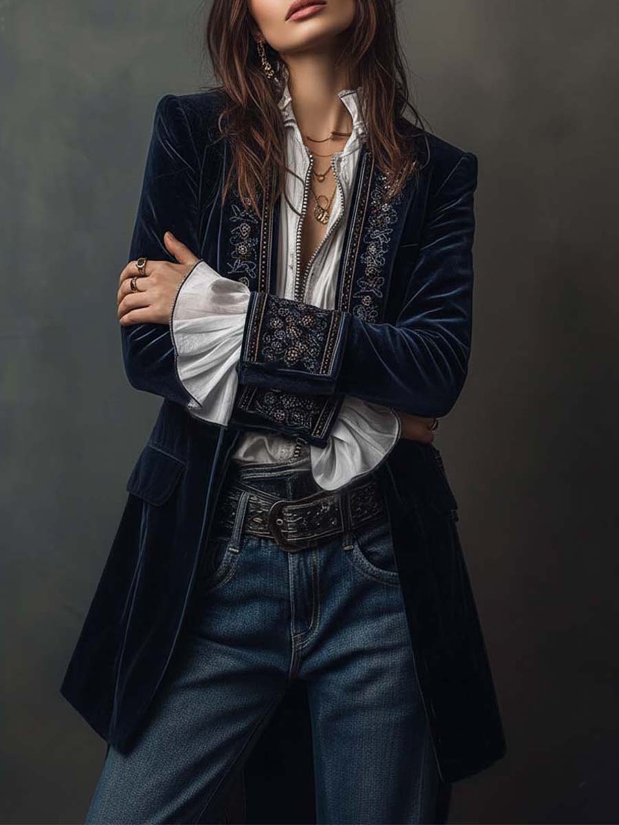 Gabrielle | Casaco Longo Bordado