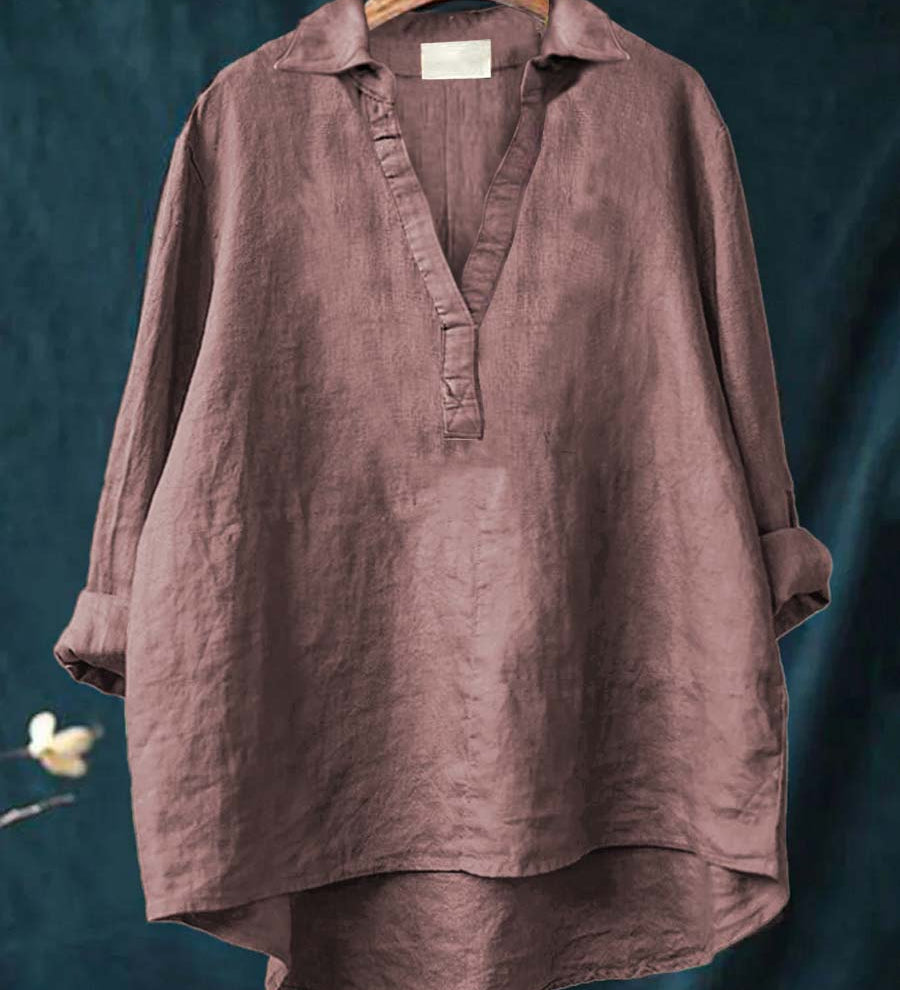 Andrea | Blusa de Linho Elegante para o Verão