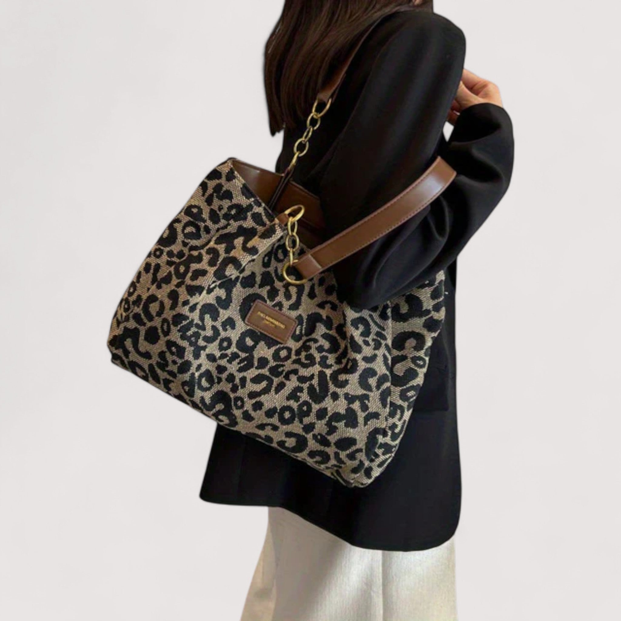 Lévrier – Sacola de Compras em Lona Leopardo