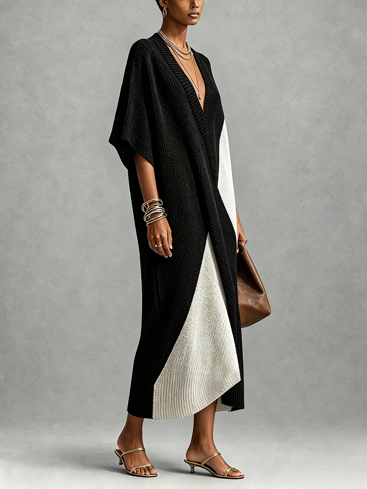 Véra | Vestido Ébano e Marfim