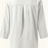 Solénya™ | Blusa de algodão-linho