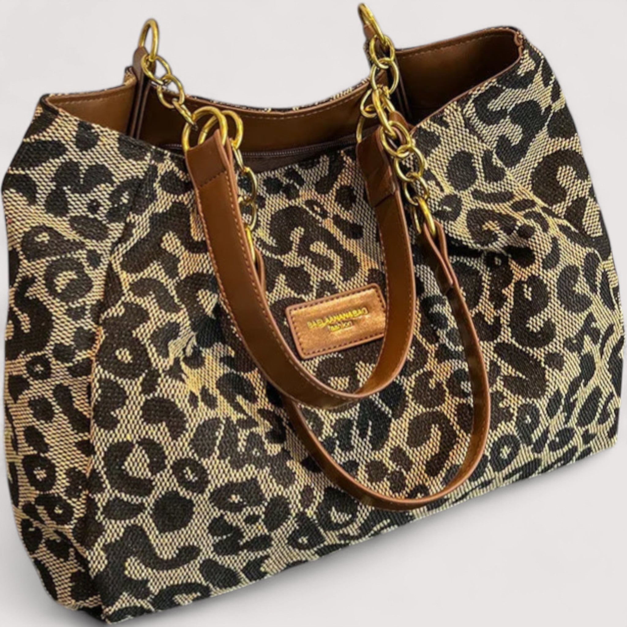 Lévrier – Sacola de Compras em Lona Leopardo