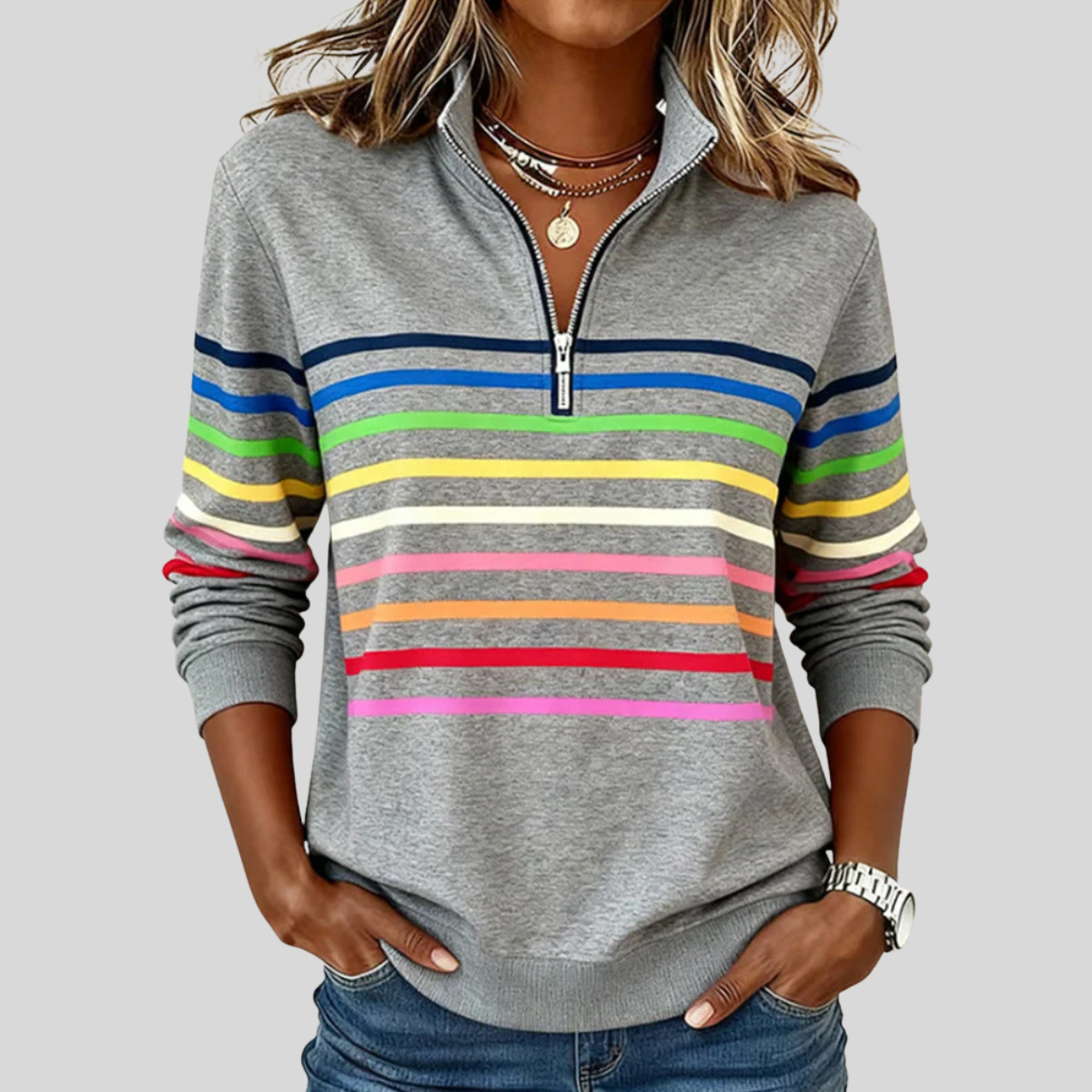 Fantine | Sweat Risca Quart-Zip