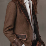 Hollis | Blazer com Painel em Padrão Chevron