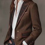 Hollis | Blazer com Painel em Padrão Chevron