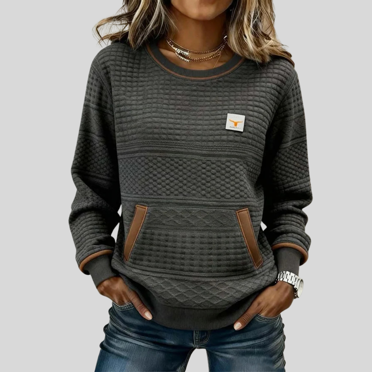 Céline | Sweat Color-Block Gola Redonda