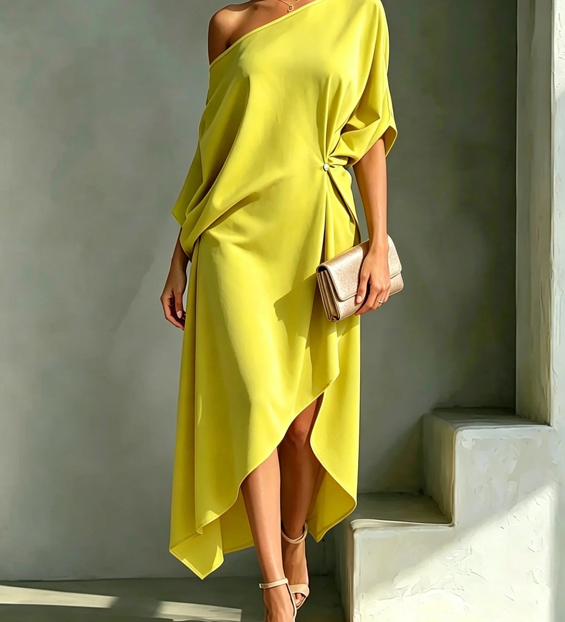 Camila | Vestido assimétrico elegante