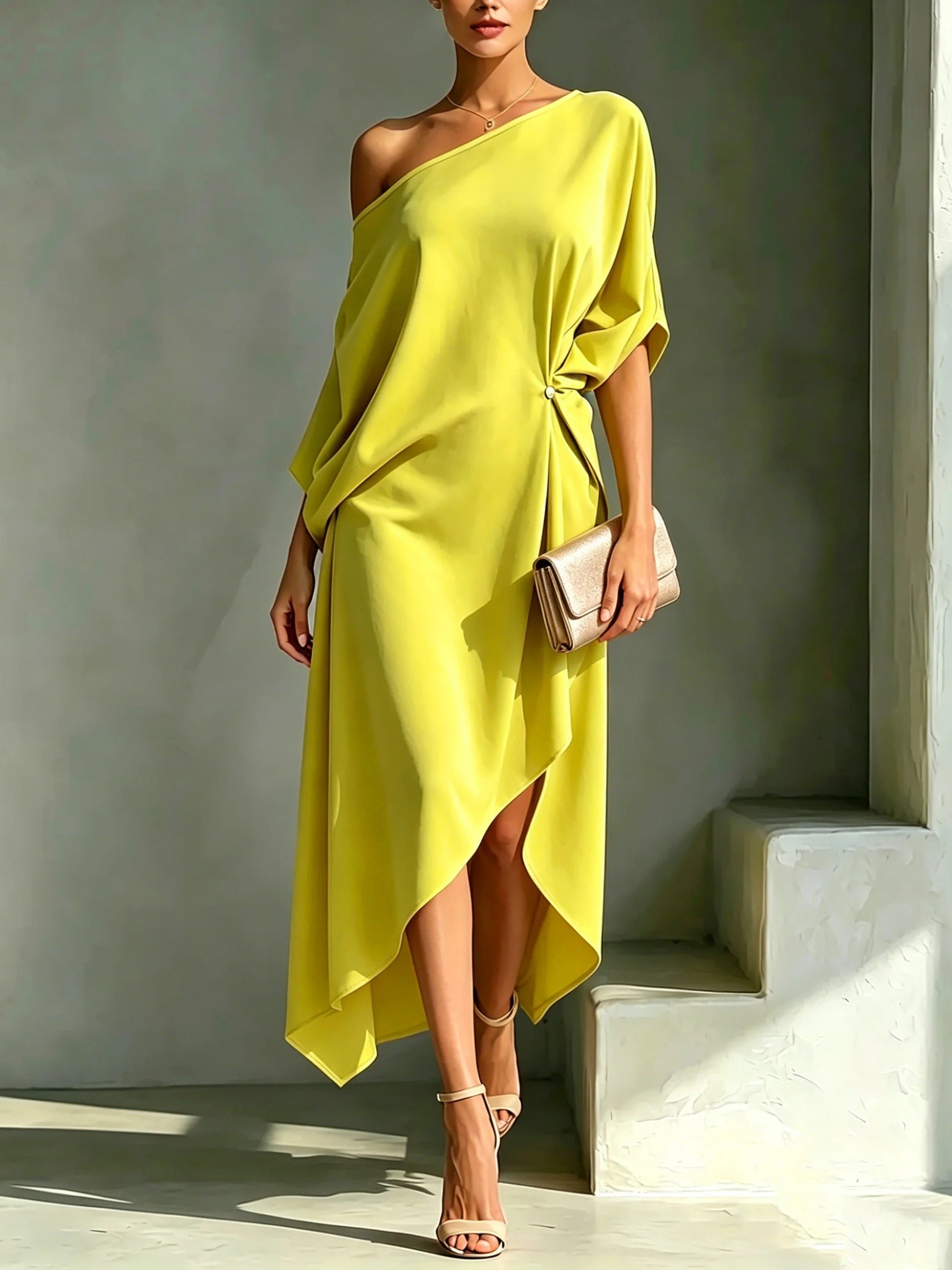 Camila | Vestido assimétrico elegante
