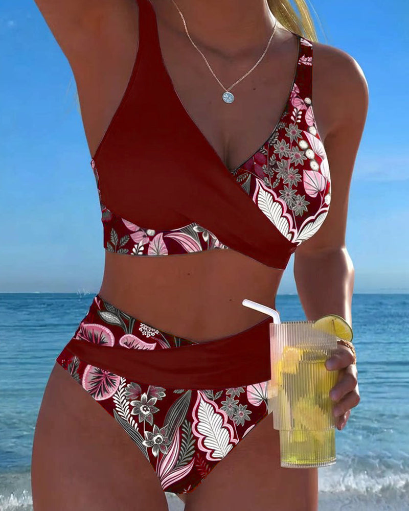 ESTER™ | Bikini Contraste Cor Moda Floral