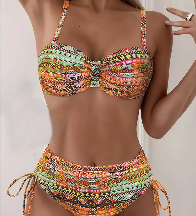 MILAGROS™ | Conjunto de bikini com estampado étnico sexy