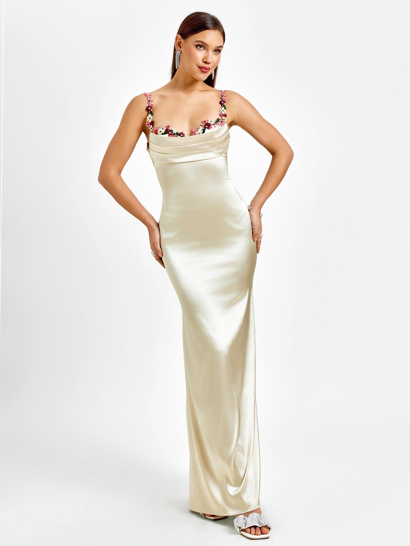 Pixie | Vestido longo em satin