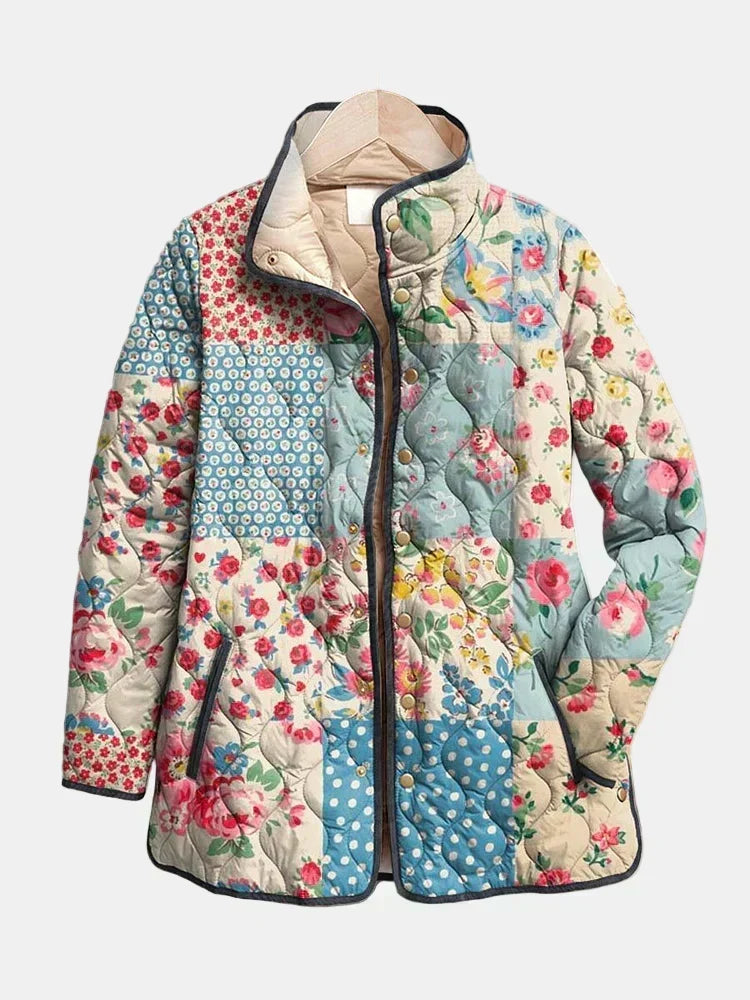 Casaco Acolchoado Patchwork Floral Chloé