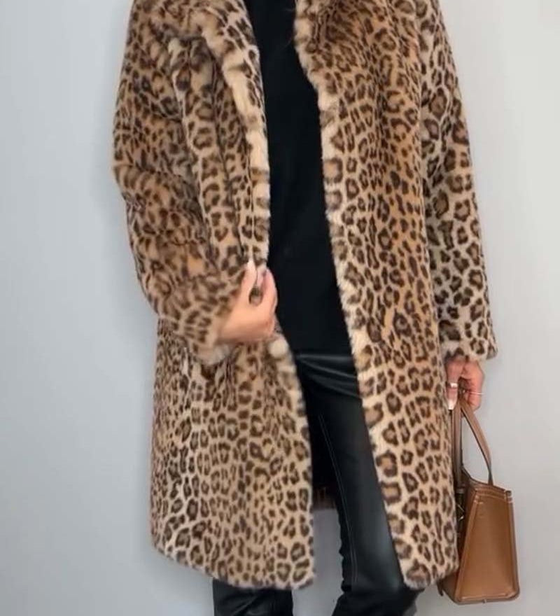 Leia - Casaco Comprido Leopardo