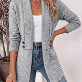 Elegante Cardigan para Mulheres - Frente Aberta & Cintura Ajustada