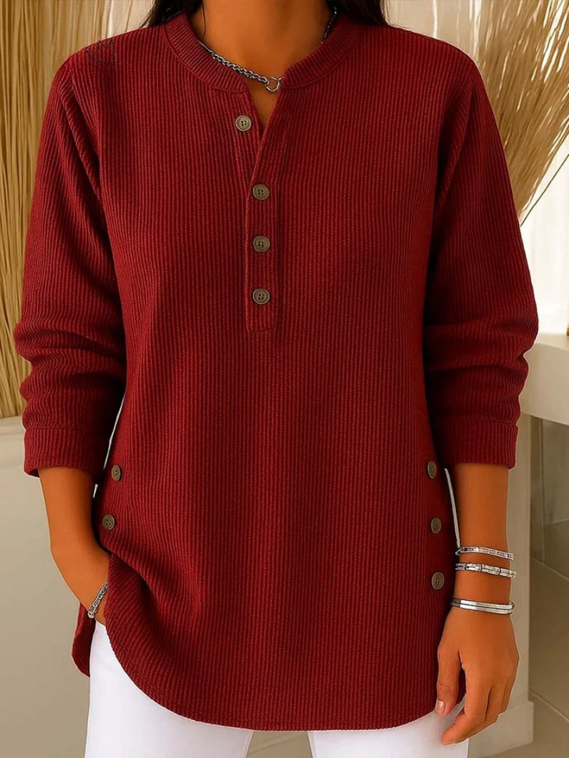 Nieves | Túnica Henley com Botões