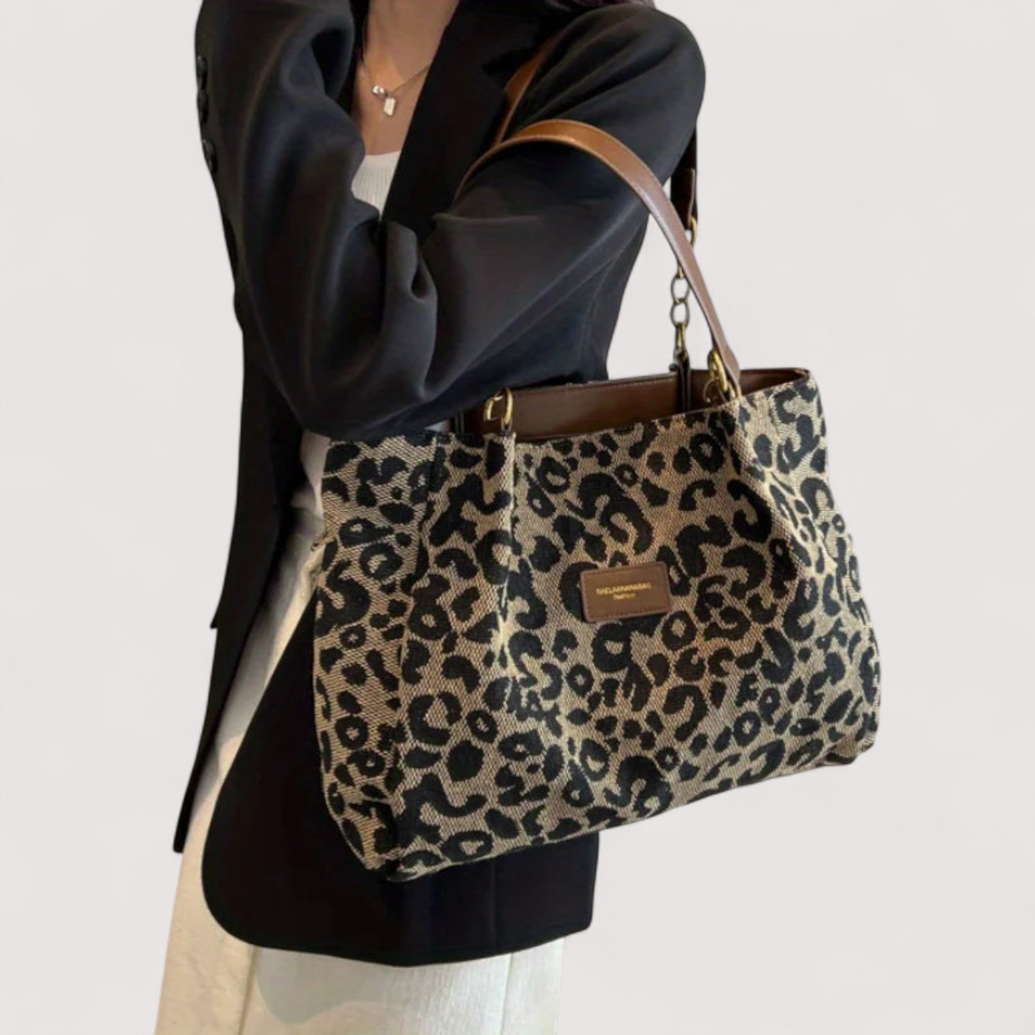 Lévrier – Sacola de Compras em Lona Leopardo