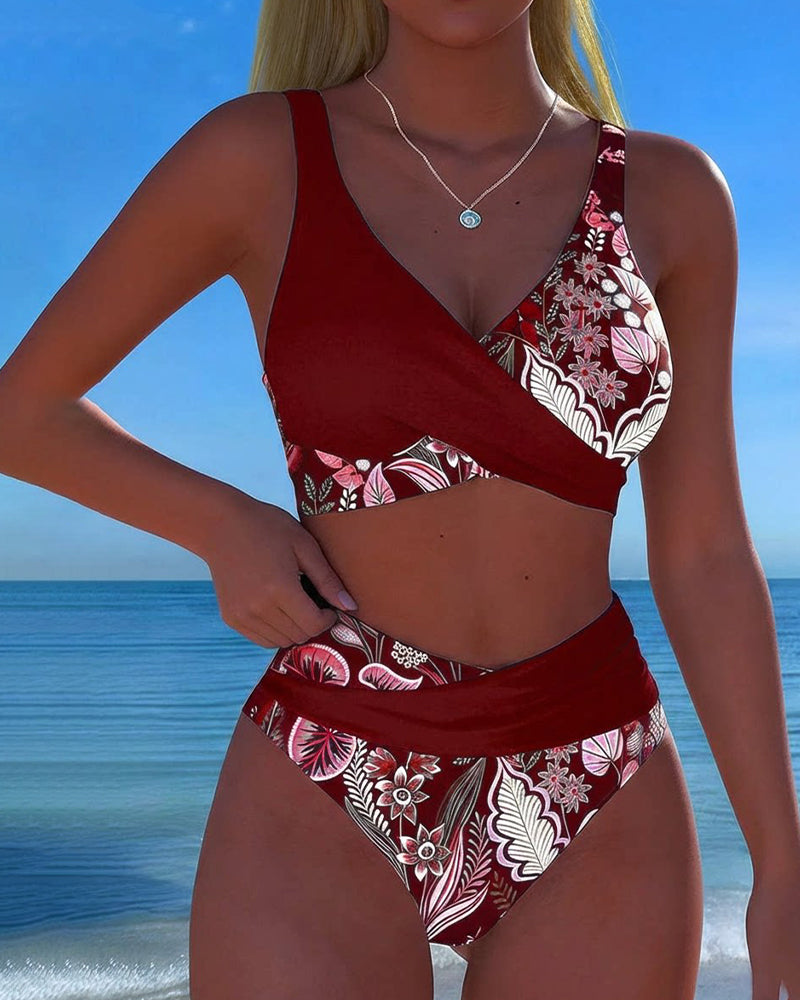 ESTER™ | Bikini Contraste Cor Moda Floral