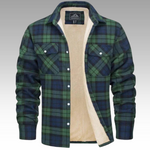 Tiago - Casaco Trucker Riscas Fleece