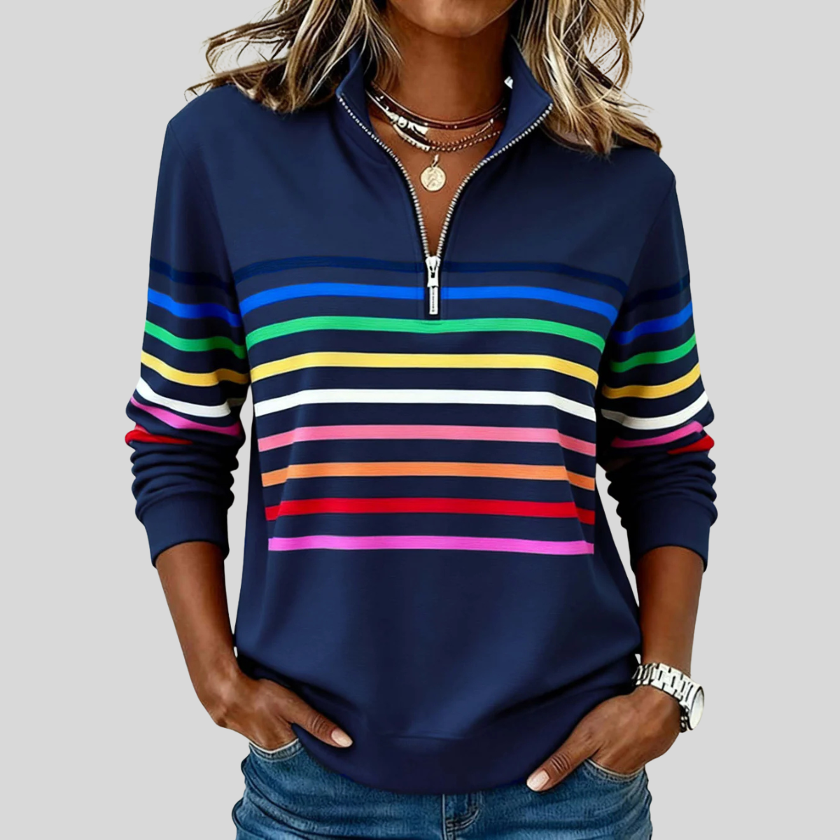 Fantine | Sweat Risca Quart-Zip