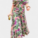 Alondra | Vestido Floral Longo com Decote em V