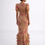 Rosário | Vestido Longo Floral de Chiffon