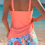 Barbara™ | Elegante tankini dividido com estampado oceânico