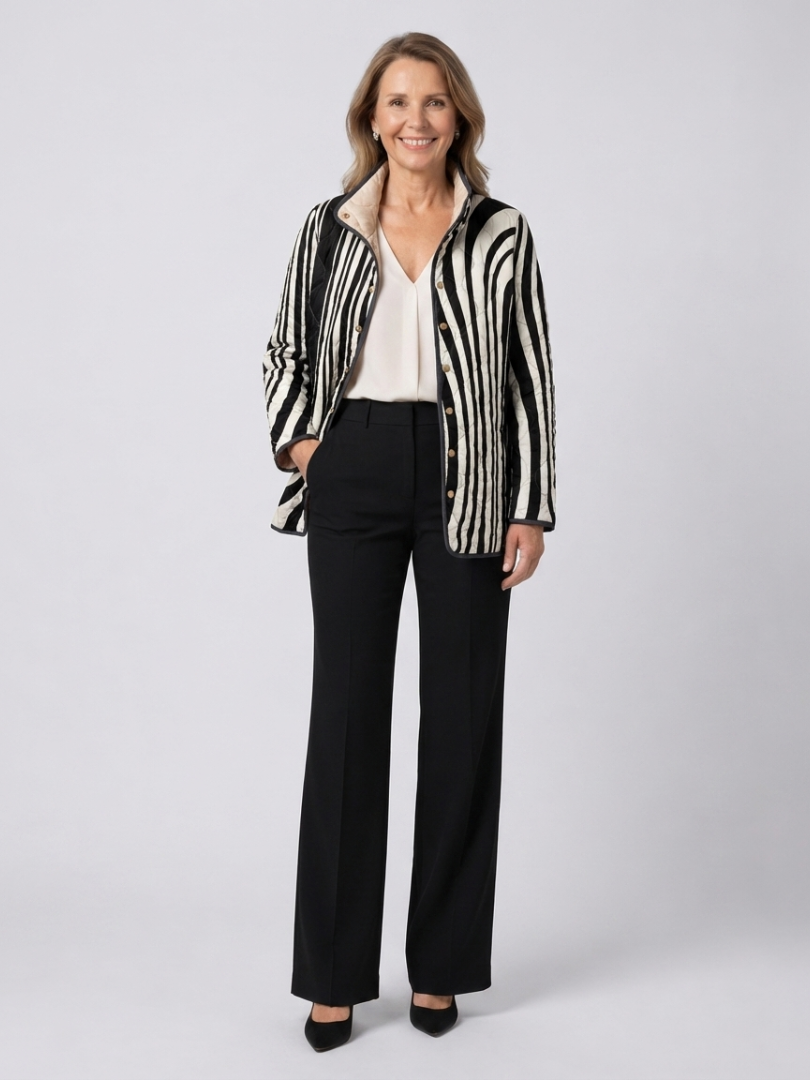 Casaco Acolchoado Gráfico Zebra Sylvie