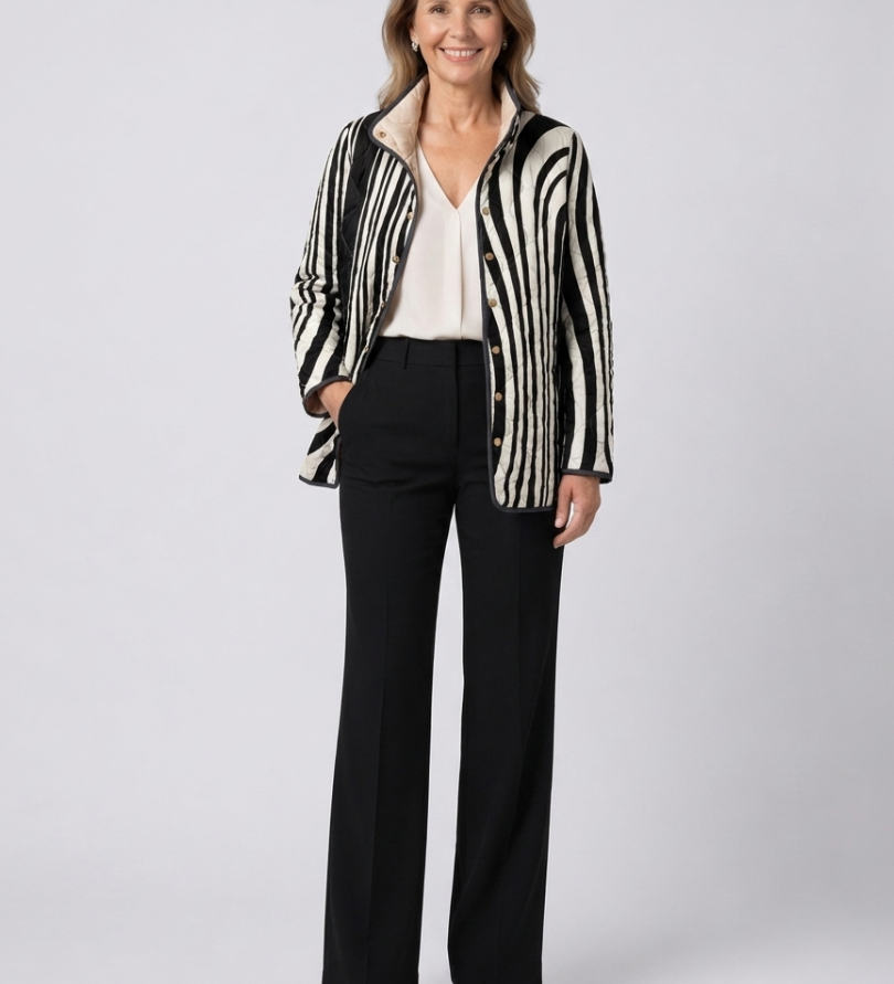 Casaco Acolchoado Gráfico Zebra Sylvie