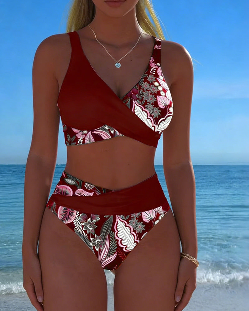 ESTER™ | Bikini Contraste Cor Moda Floral