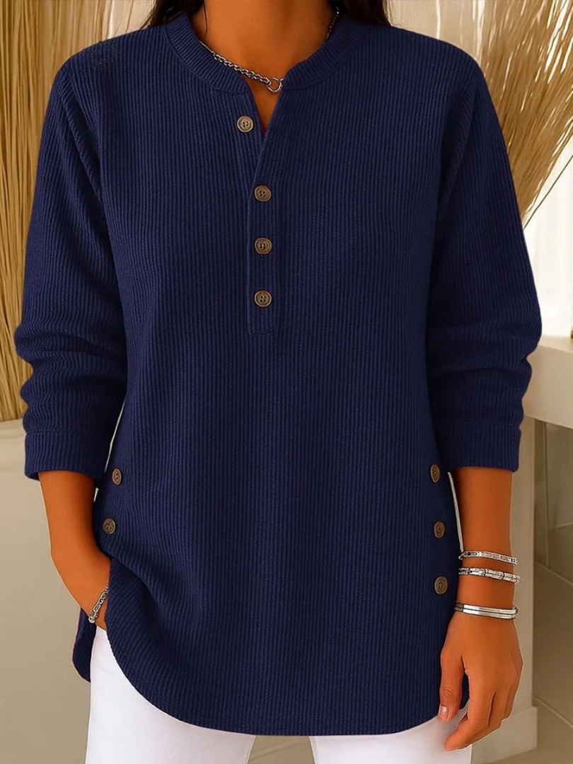 Nieves | Túnica Henley com Botões