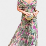 Alondra | Vestido Floral Longo com Decote em V