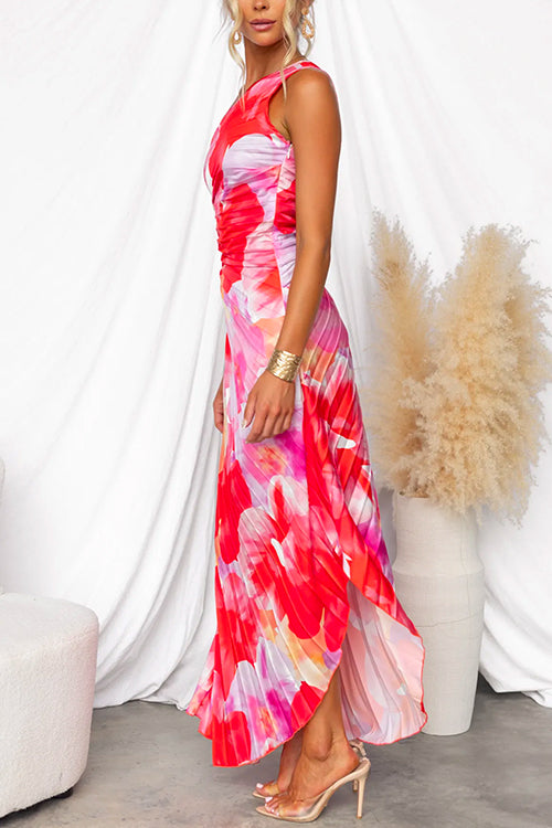 Yanira | Vestido Plissado com Uma Alça