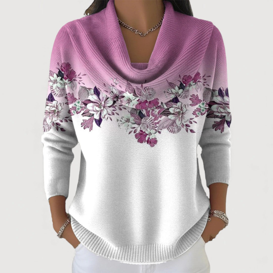 Alba | Camisola Floral com Gola Dobrada - 2