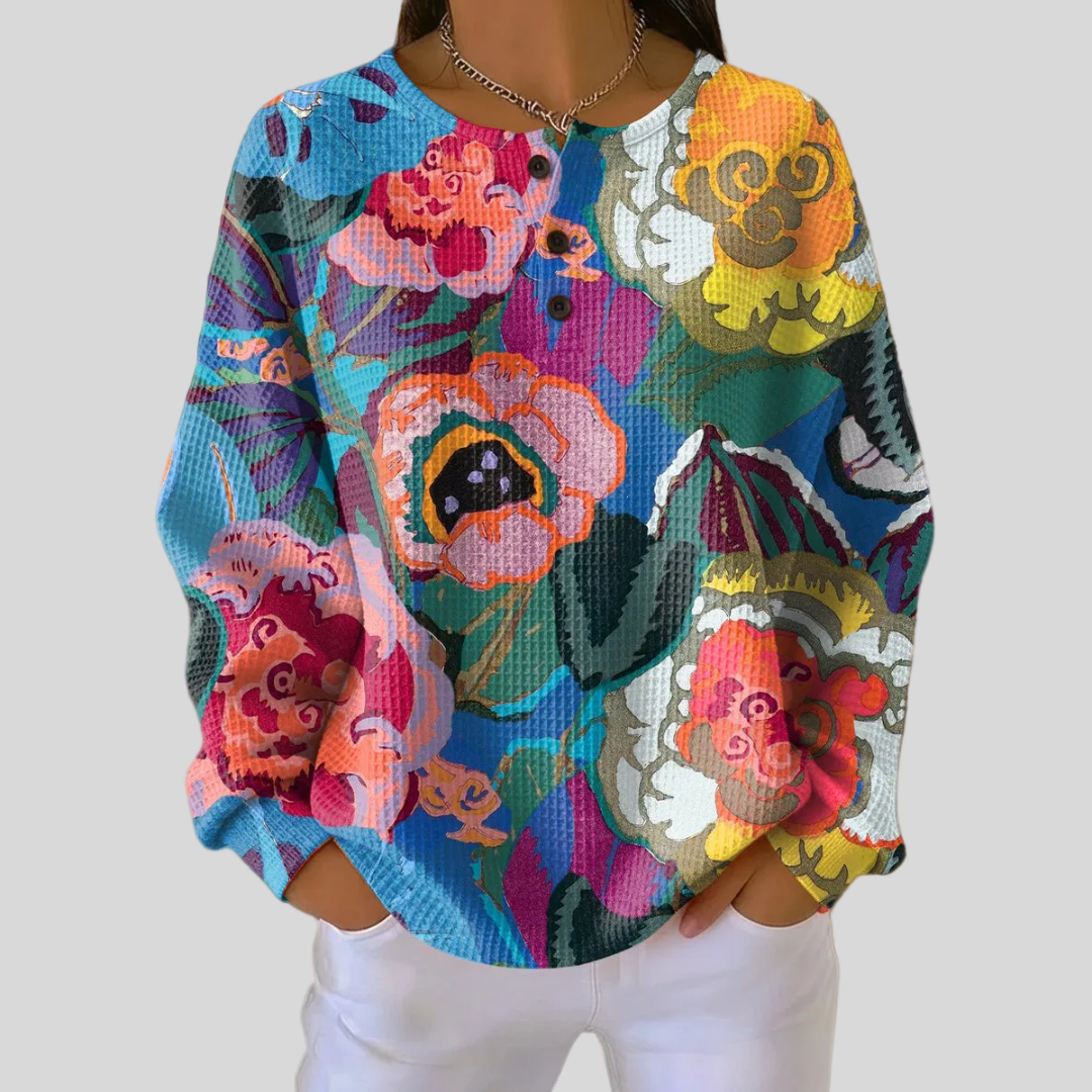 Clémentine | Sweat Imprimido Floral Colorido