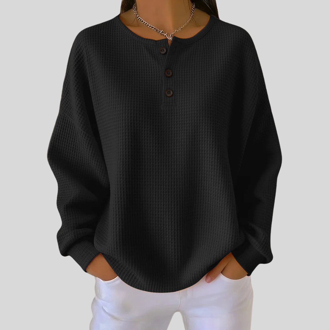 Adeline | Pullover Henley Descontraído