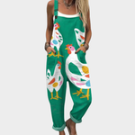 Comoda tuta de trabalho estampada