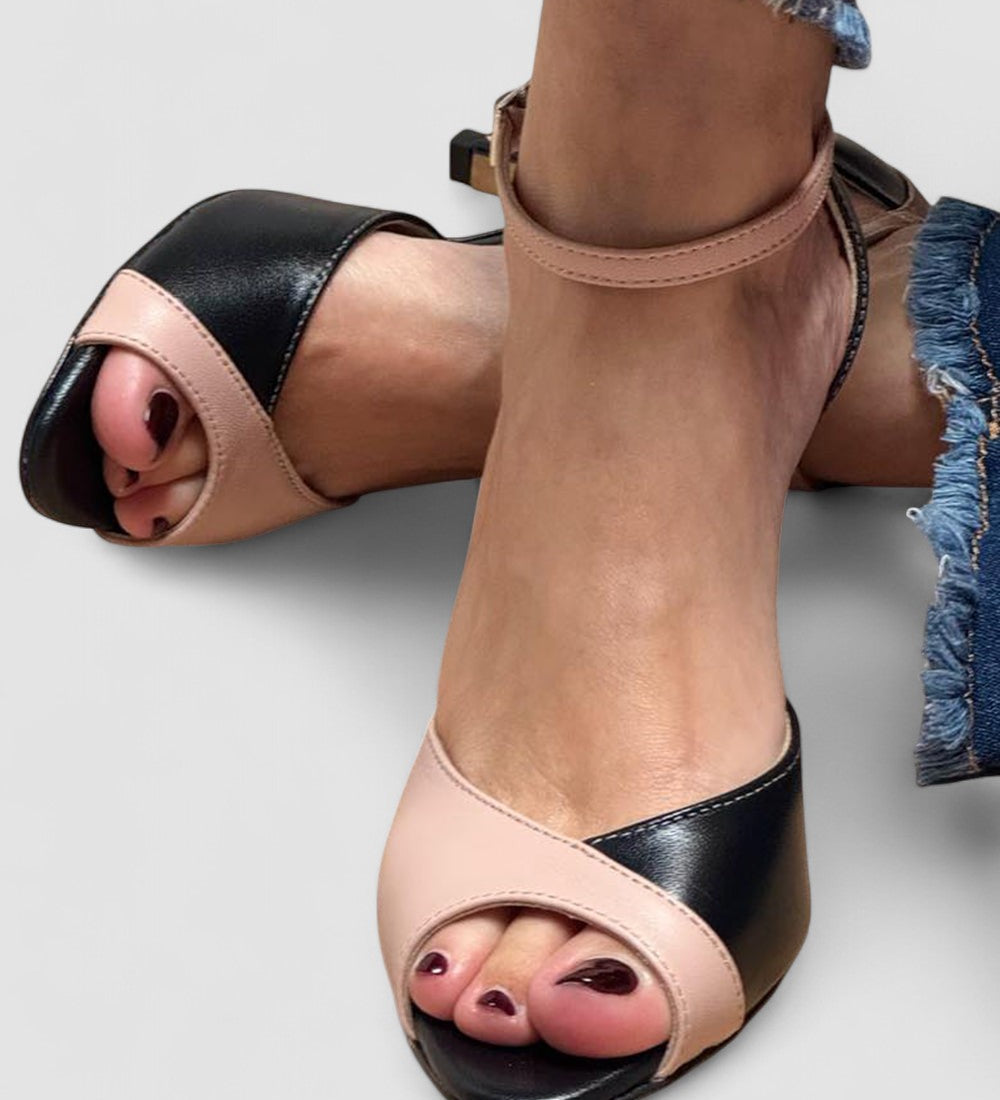 Noirella - Sapatos de salto médio com tira no tornozelo