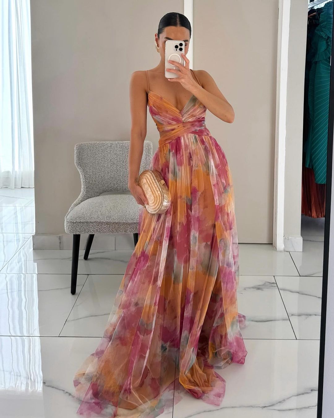 Giselle | Maxi Vestido Urokliwy com Padrão Floral