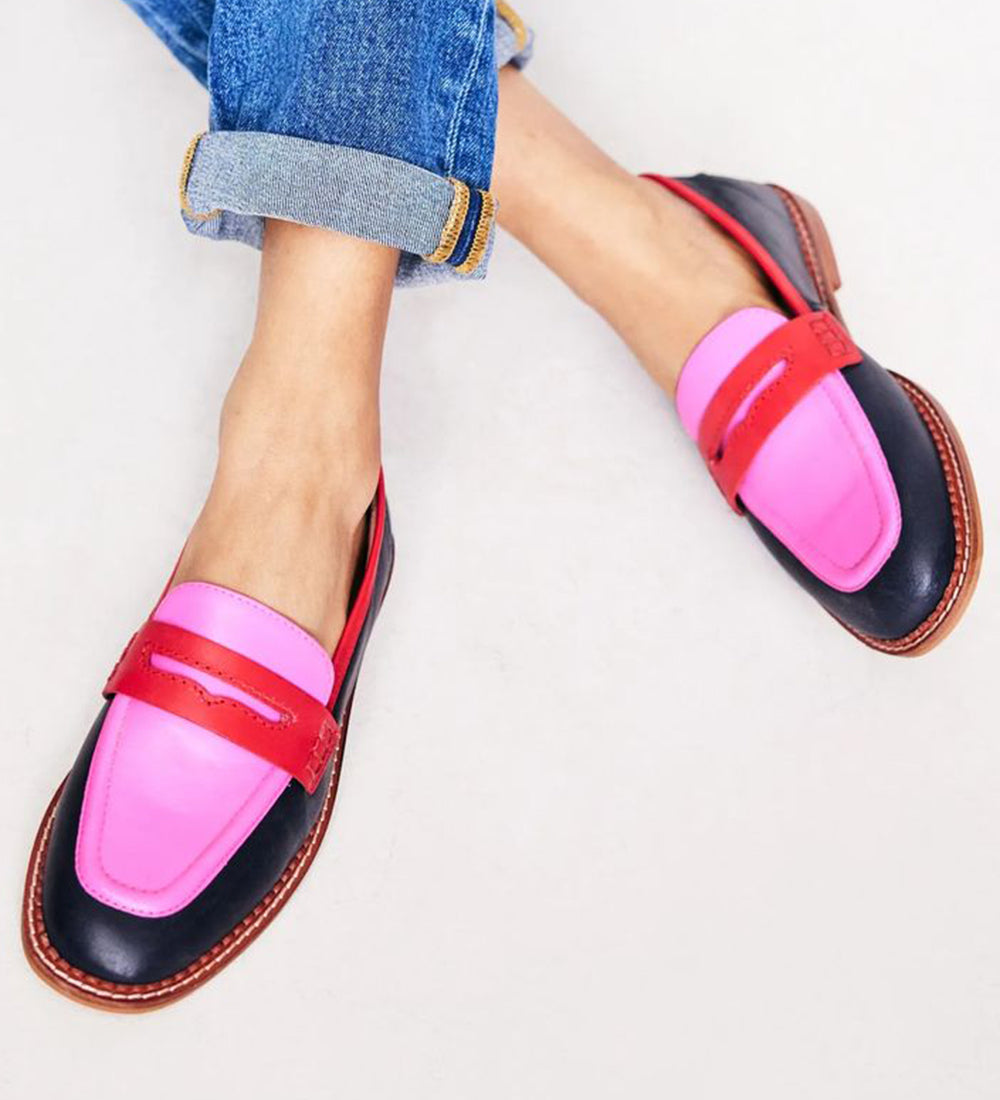 Lunessa - Mocassins com acento colorido