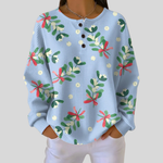 Geneviève | Pulôver Motivo Natal Estampado