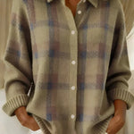 Taylor™ | Cardigan de Malha aos Quadrados Aconchegante