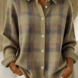 Taylor™ | Cardigan de Malha aos Quadrados Aconchegante